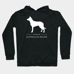 Australian Kelpie White Silhouette Hoodie